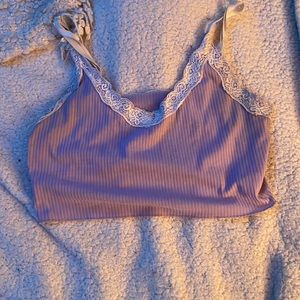 purple laced tank top